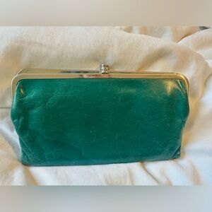 Hobo Teal Green Leather Lauren Clutch